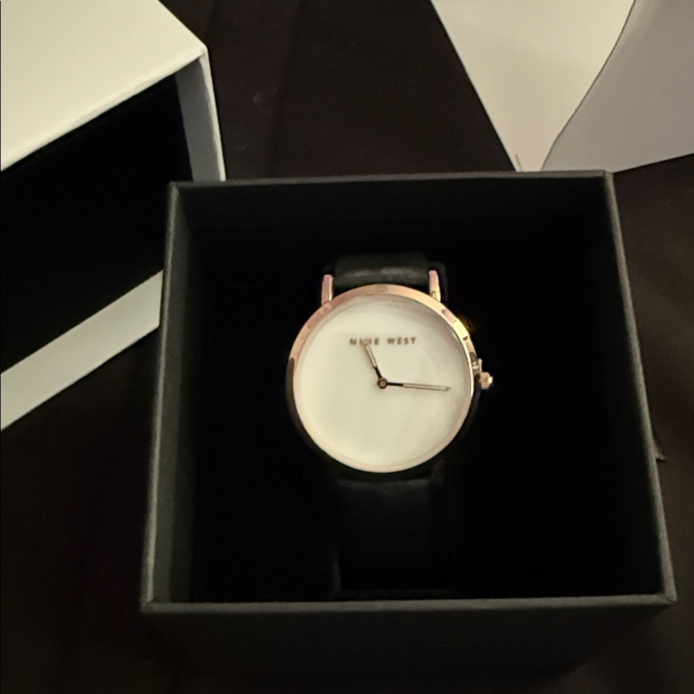 Nine West Black and Gold Women's Watch